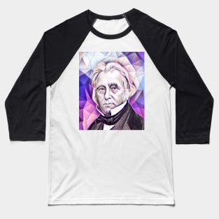 Thomas Babington Macaulay Pink Portrait | Thomas Babington Macaulay Artwork 8 Baseball T-Shirt